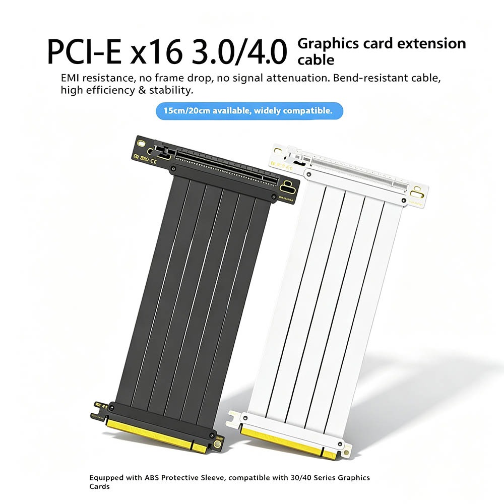 Pcie 4.0 X16 Riser Cable 90 Degree - Kabel PCI‑E 4.0/3.0 X16 do GPU,