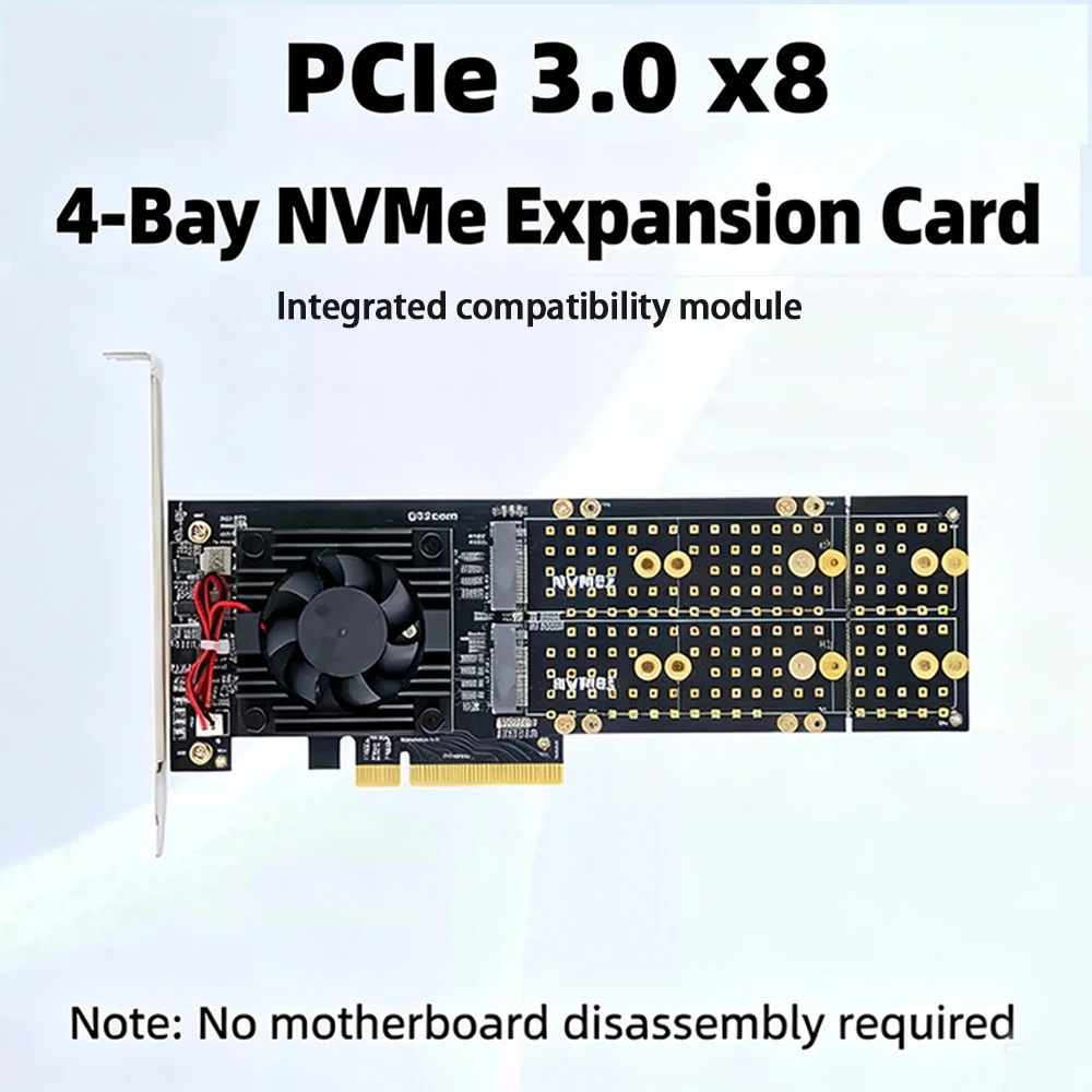 PLX8747 – karta rozszerzeń PCI – Quad M.2 Nvme Pcie Bifurcation Card recenzja i cena