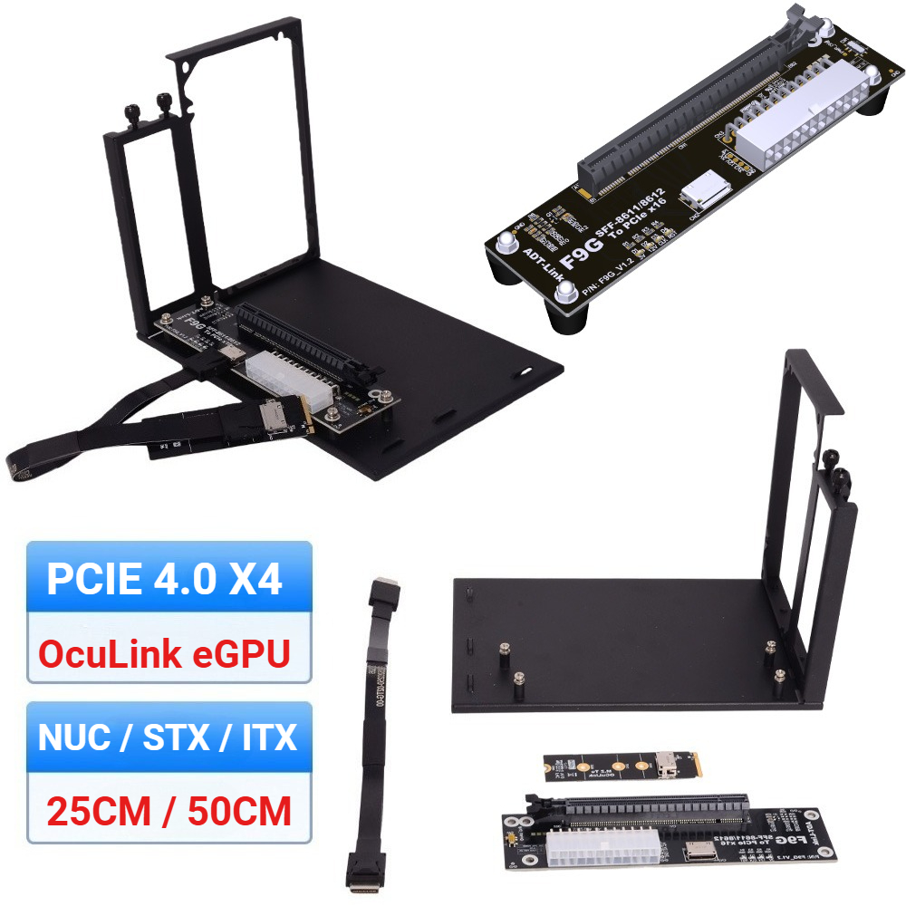F9G-BK7 EGPU Oculink GPU Dock  – External Gpu Dock Pcie 4.0 Oculink recenzja i cena