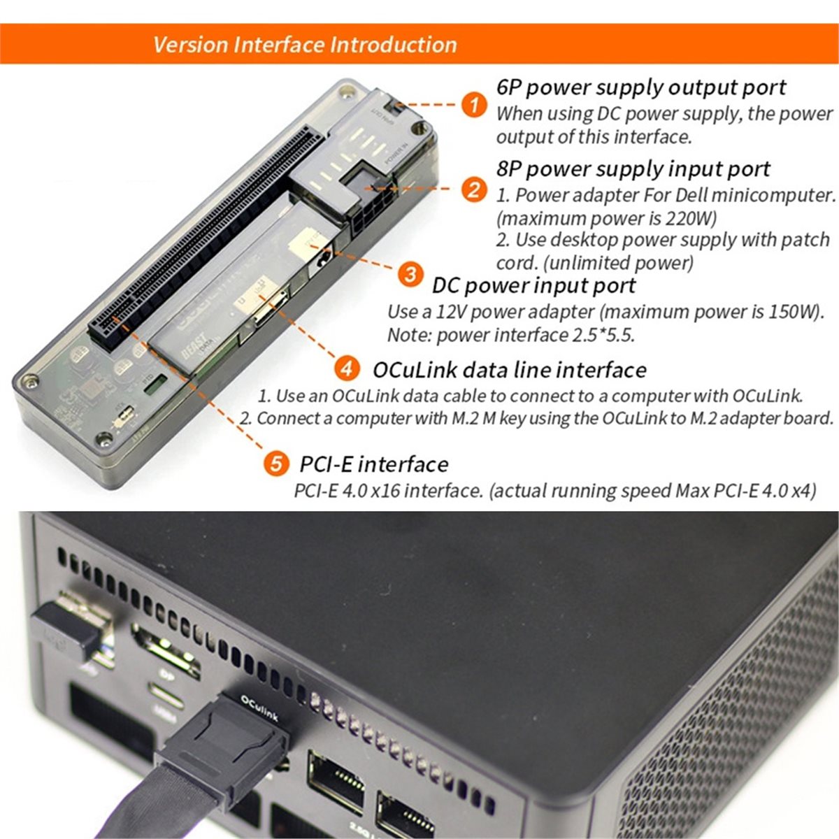 Promocja: Stacja dokująca OCuL – External Gpu Dock Pcie 4.0 Oculink recenzja i cena